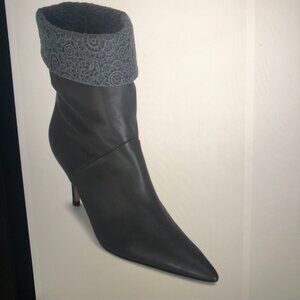 Arteana Volterra Gray Leather Boot, 75mm US 8